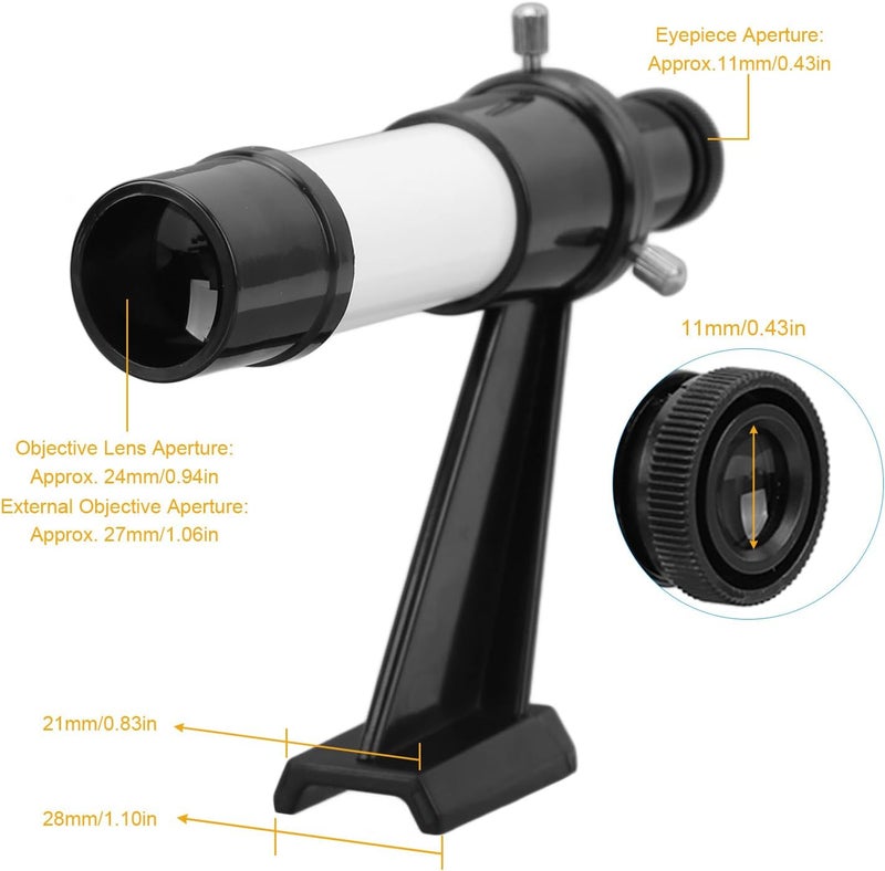 Ashata 5X Viewfinder for Astronomical Telescope Star Finder Scope 5x24 Portable Crosshair Telescope Finderscope with Inline Base Stand - Image 4